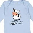 thumbnail image 4 of Inktastic Sorry, I'm a Bit Moody Today Cute Cow Pun Boys or Girls Long Sleeve Baby Bodysuit, 4 of 5