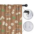 thumbnail image 4 of Blackout Kids Curtains,Brown Highland Cow Flower Grass Pattern Childrens Insulated Curtains Set Of 2,Bedroom Essentials,Toddler Room Decor 42"x84", 4 of 5