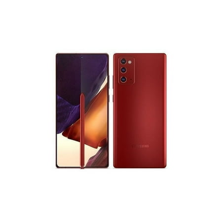Samsung Galaxy Note 20 5G N981U 128GB Red Unlocked Smartphone - Very Good Condition