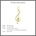 thumbnail image 3 of Gem Stone King Keren Hanan Inspired by Music 10K Yellow Gold Lab Grown Diamond Treble Clef Pendant Necklace for Women with Chain Set with Green Peridot (0.27 cttw), 3 of 4
