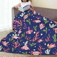 thumbnail image 5 of Axolotl Blankets Throw Lovely Axolotl Gifts for Womens Girls Cozy Keep Warm Lightweight Cute Smile Axolotl Blanket Gifts for Axolotl Lovers Sofa Couch Living Room Bed Camping Travel 40"x50" Dark Blue, 5 of 6