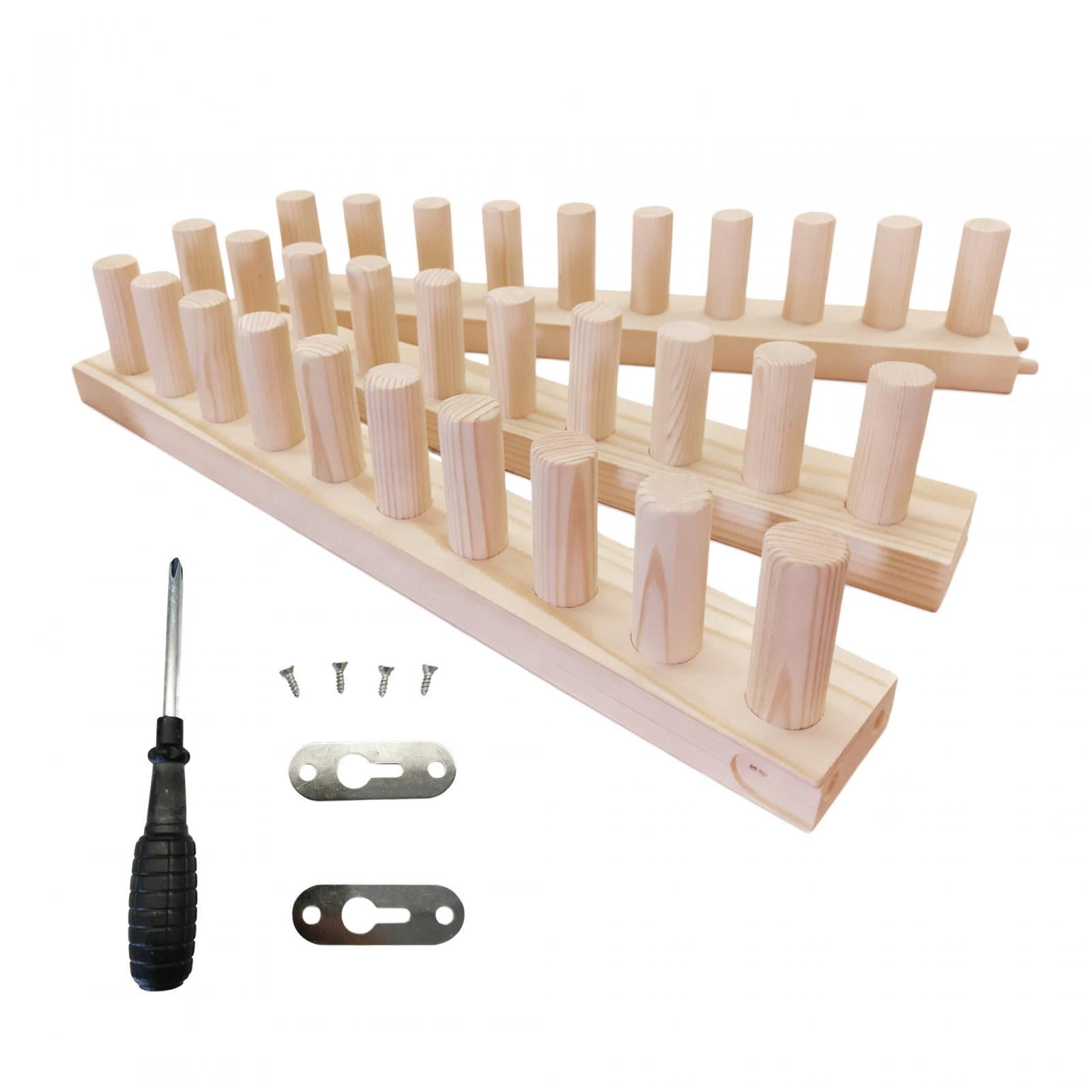Knitting Loom Wooden Peg Weaving Frame Adjustable Modular Design Ideal for Craft Lovers and Blanket Projects