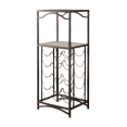 Ashton Brushed Copper Metal Transitional Wine Rack Display Stand with ...