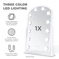 thumbnail image 2 of Zadro Scalloped Edge Hollywood LED Vanity Mirror 12" x 19", 2 of 10