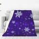 thumbnail image 1 of Balery Dark Purple Snowflakes Manta de Felpa Suave y Acogedora – Cobija de Franela Aterciopelada para Cama, Lavable y Cálida para Sofá, Mascotas, Transpirable-40"x30", 1 of 7