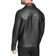 thumbnail image 2 of Cole Haan Men's Zip Front Genuine Leather Jacket with Chest Pockets (Black, M), 2 of 2
