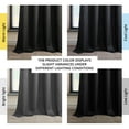thumbnail image 4 of HPD Half Price Drapes Essential Black Grommet Faux Linen Room Darkening Curtains for Bedroom & Living Room Curtains (1 Panel), Window Curtains 120 inches long, Grommet Curtains & drapes, 50W X 120L, 4 of 12