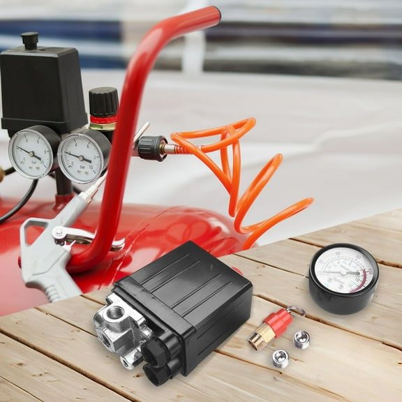 175Psi 4 Port Air Compressor Pressure Switch Manifold Regulator   Safety Valve