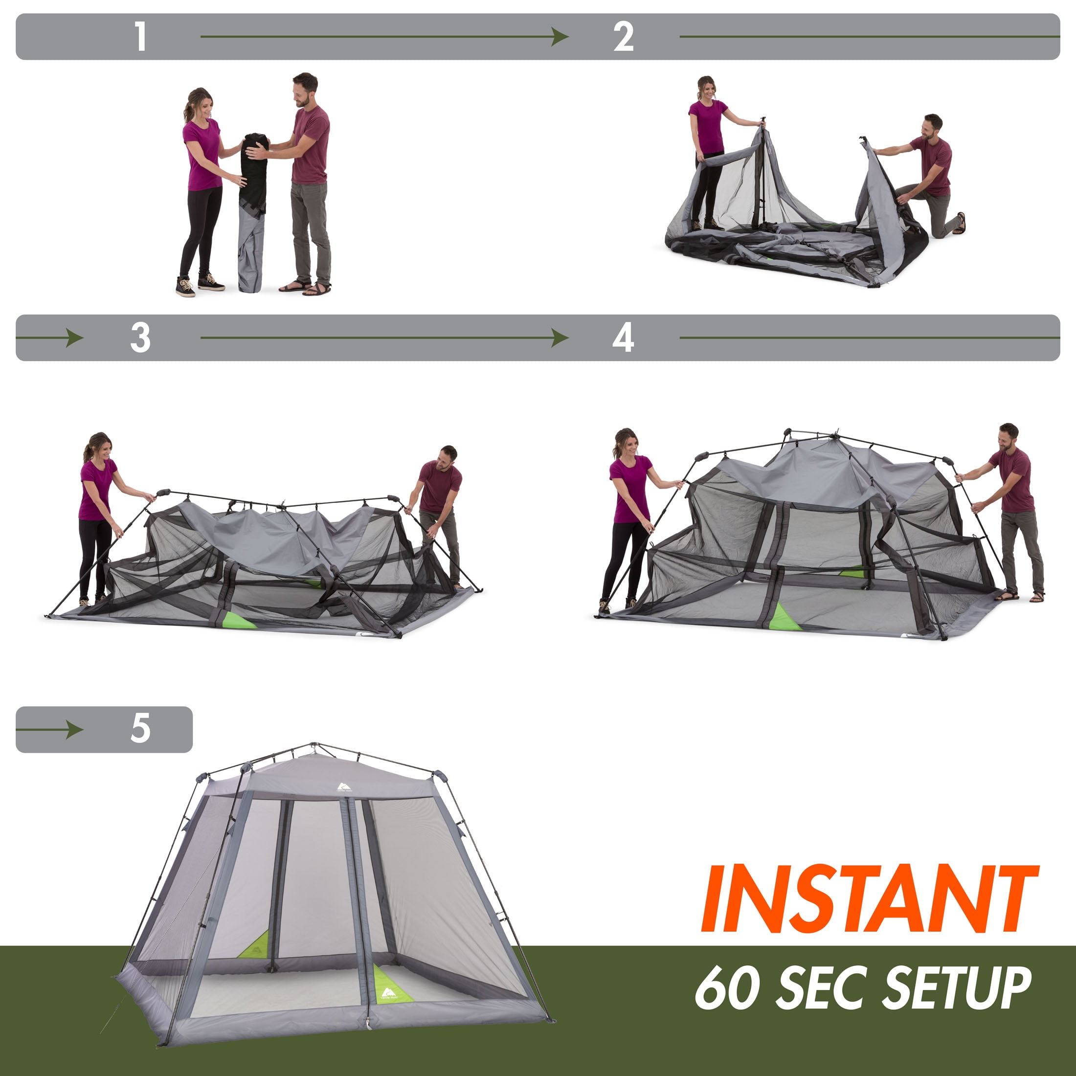Ozark Trail 10' x 10' Foot Instant Screen House Shade, 100 square feet