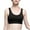 Black, variant on Women's Large Size Women Beautiful Back Yoga Vest Fitness Running Underwear Composite Fabric One-piece Sports Bra On White 6(M)