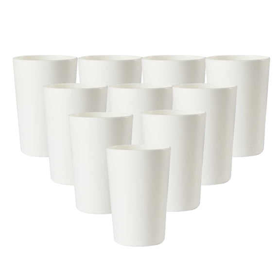 9oz Plastic Drink Cups,12pcs Blank Reusable Drink Tumblers,White Plastic Cups,HXRH Portable Drinking Tumblers for Party,Weddings,and Catering