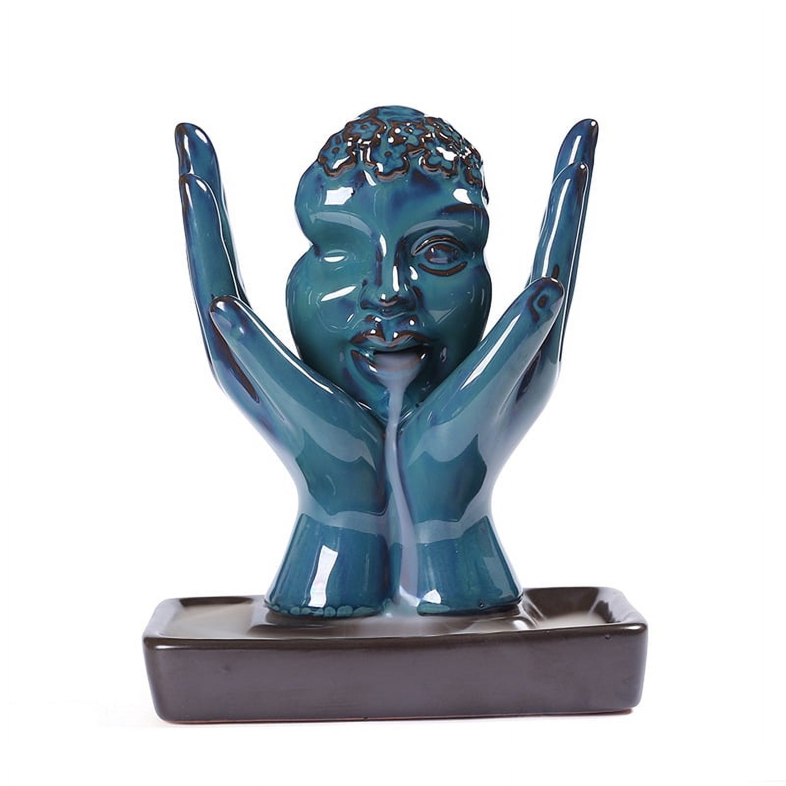 Ceramic Beauty Statue Backflow Incense Burner Creative Smoke Sandalwood Incense Holder Waterfall Ornaments Home Desktop Decoration