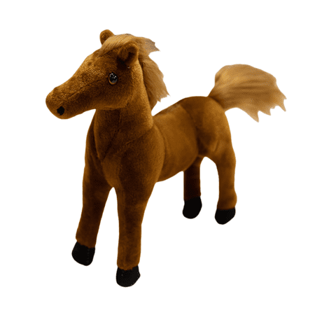 Brown Horse Plush Toy -11 '' Realistic Horse Stuffed Animal Home Furnishings Children's Birthday Gifts