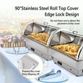 thumbnail image 6 of ROVSUN Electric 9 QT Roll Top Chafing dishes Buffet Set, 6 of 8