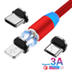 thumbnail image 2 of Cable de Carga Magnético 3 en 1, Cable USB Imán de Nylon, Cable de Datos Magnético, Cable de Carga Rápida para Micro USB/Tipo-C/Tabletas/Teléfono/Samsung/Huawei/Xiaomi/Sony, 2 of 8
