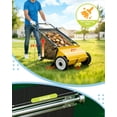 thumbnail image 5 of Yellow Push Lawn Sweeper,21-Inch Width Enhanced 4-Brush System, 3.5 ft Capacity Heavy Duty Steel Frame, Ideal for Yard and Garden Clean up, 5 of 5