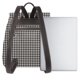 thumbnail image 3 of Fotbe Houndstooth Black And White Mochila Bolso con Estampado para Mujer, Mochila Antirrobo de Nylon Impermeable, Bolsa Ligera de Hombro, 3 of 4