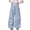 Blue, variant on KAUOD Girls Lace High Waist Parachute Pants Baggy Wide Leg Thin Casual Cargo Trousers with Pockets Teen Kids Drawstring Pants