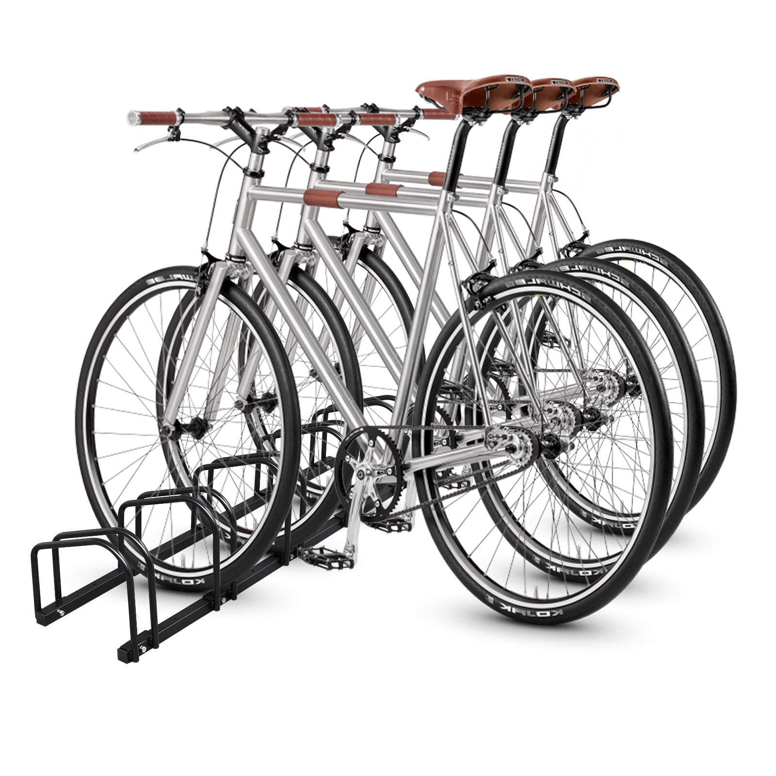 5 Bike Bicycle Stand Parking Garage Storage, Steel Bike Floor Parking Rack  Holder, 130*33*29cm 