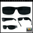 thumbnail image 2 of Iconic 90s Street Gangster Limo All Black Narrow Rectangle Sunglasses Matte Black, 2 of 8