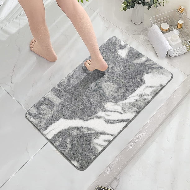 Esterilla de baño de microfibra - alfombra absorbente antideslizante de 60x40cm para baño y dormitorio, lavable a máquina, patrón geométrico