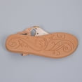 thumbnail image 3 of Xucatan Women's Floral Applique Flat Sandals, Lace Embellished Thong Beach Shoes with Rhinestone Accent, Adjustable Slingback Strap Casual Summer Footwear, Bohemian Design for Spring Outdoor Gift, 3 of 8