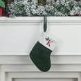 thumbnail image 4 of Zmeidao Christmas Stockings with Initial, Small Embroidered Letter Knit Green White Christmas Stocking Letter Monogram Hanging Xmas Stockings for Family Christmas Tree Fireplace Decoration, 4 of 5