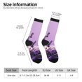 thumbnail image 2 of Honeii Lavender Roses Arrangement Print Adult Socks,Crew Socks,Casual Calf Socks,Daily Wear Socks for Men & Women, Perfect for Sports, Casual and Everyday Use, 2 of 6