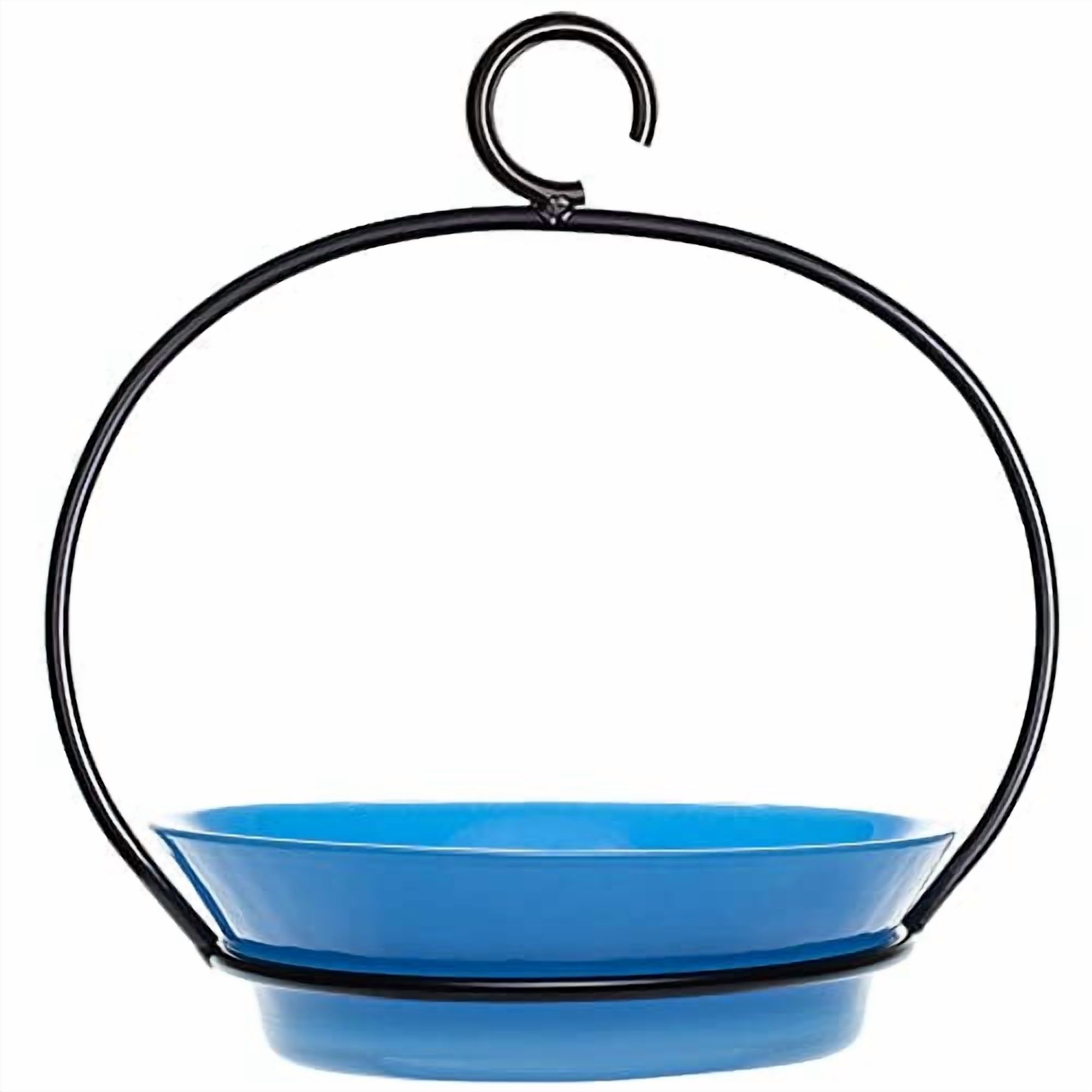 Mosaic Birds Recycled Glass & Metal Cuban Hanging Bird Bath Bowl - Bird Feeders for Outdoors - Lawn Décor - Bluebird