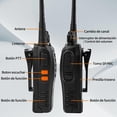 thumbnail image 3 of Lostrain Radios de Comunicacion, Walkie-Talkies Inal&aacute;mbricos 16 Canales Altavoces con Micr&oacute;fono,Intercomunicador Profesional Impermeable con Led,Ahorro de Energ&iacute;a para, 3 of 7