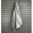 thumbnail image 2 of Swan Comfort 100% Cotton Pestemal Turkish Bath & Beach Towel, 39" x 70" - Brown - Navy Blue, 2 of 6