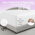 thumbnail image 2 of Fitted Sheet 1 Piece Only, 100% Egyptian Cotton, 400 Thread Count, 16" Deep Pocket Fitted Sheet - - Full XL Size - White., 2 of 6