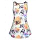 thumbnail image 3 of Conjunto Pijama de Talla Extra de Tank Top y Pantalones con Estampado de Calavera Rosegal Pijamas y Batas Tallas Grandes, 3 of 5