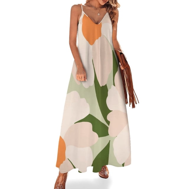 Nouvelle Robe Sans Manches Freya's flower - Verdure Robes de Soirée Élégantes Chics Robes de promotion pour Femmes 2024
