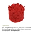thumbnail image 3 of Uxcell 3.14 inch Wide 10 Yard Lace Ribbon Floral Pattern Red Embroidered Lace Trim for Sewing Making, Gift Wrapping, 3 of 5