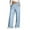 Light Blue, variant on Yufatyle Wide Leg Pants Women Solid Color Drawstring Elastic Waisted Loose Fit Sweatpants Trousers XXXL