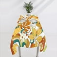 thumbnail image 6 of Retro Mushroom Tablecloth, Hippie 70s 60s Flowers Fall Background with Rainbow Mushroom Pumpkin Print Table Cover for Holiday Home Picnic Party Dining Room Kitchen 60x84inch, 6 of 6
