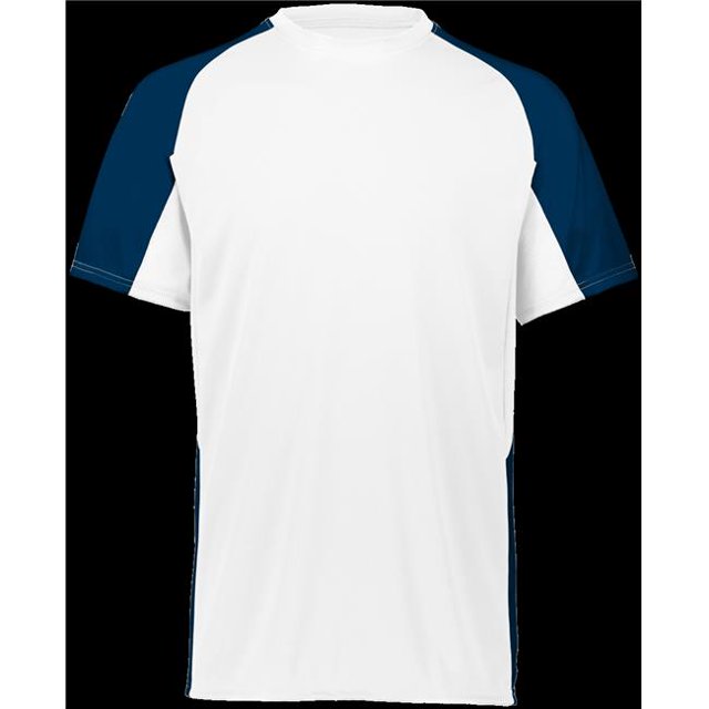 Youth Cutter Jersey, White & Navy - 2XS