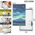 thumbnail image 6 of Dreamtimes Hand Towels Set - Beautiful Starry Night Print for Bathroom Kitchen Travel 16×28 in/2 Pcs, Cotton Bath Towels Lightweight Quickdry for Bathroom Ktichen Travel SPA Gym, 6 of 7