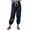 Navy, variant on Kaemgyyd Capri Pants for Women Drawstring Lounge Baggy Trousers Cinch Bottom Lantern Pants with Pockets
