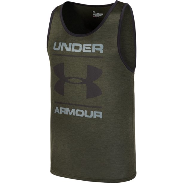 Under Armour Camiseta sin mangas UA Tech para hombre, verde, extragrande