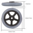 thumbnail image 3 of 2 Pcs Roues de Fauteuil Roulant Petites Roues avant de Fauteuil Roulant Fournitures de Fauteuil Roulant, 3 of 8