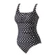 thumbnail image 4 of MKLEKYY Trajes De Baño Mujer Women Floral Printed Straps Jumpsuit Swimsuit Swimwear Bathing Beach Sexy Bikini Swimwear, 4 of 5