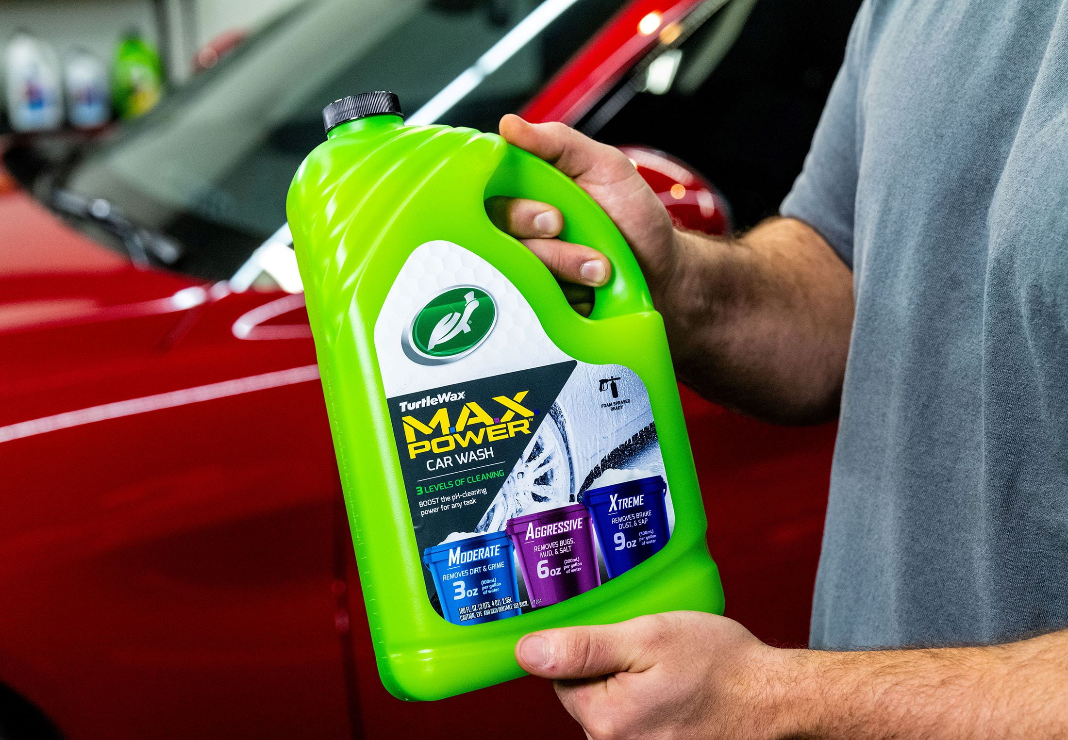 Turtle Wax 50597 Max-Power 3 Levels of Cleaning Car Wash, 100 oz