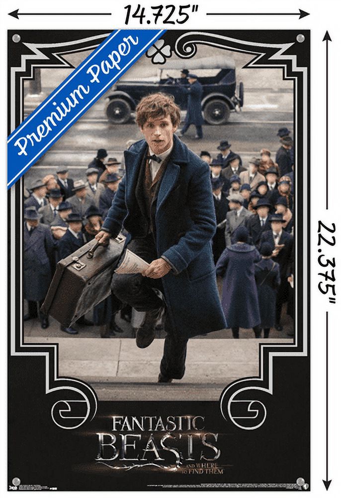 Fantastic Beasts And Where To Find Them - Newt Steps Wall Poster with Push Pins, 14.725" x 22.375"