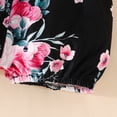 thumbnail image 6 of WIBACKER Newborn Baby Girl Summer Outfits Set Ruffle Short Sleeve Romper and Floral Shorts with Headband, 6 of 6
