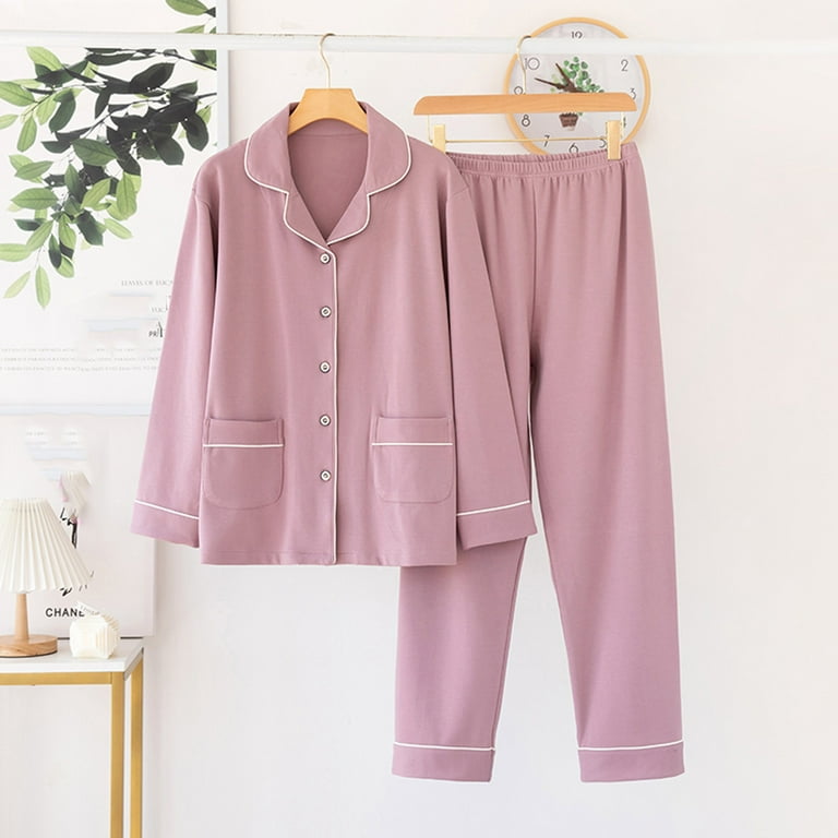Pajamas Women's Silk Cardigan Long-sleeved Trousers Loose High-end