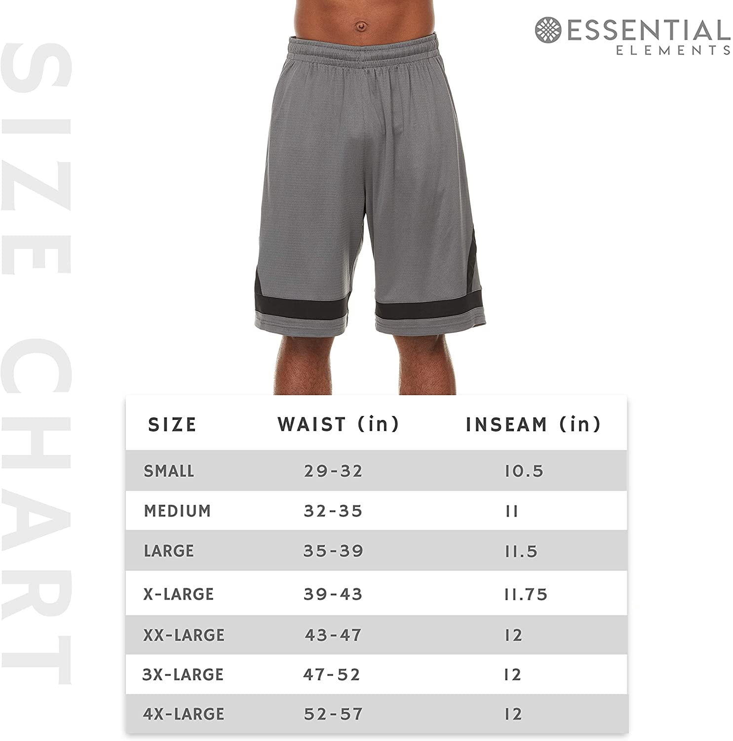 Essential Elements 4 Pack: Men's Active Performance Athletic Basketball Workout Gym Knit Shorts with Pockets XX-Large, Set B