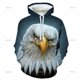 thumbnail image 3 of Sudadera con capucha de águila rapaz con estampado 3D de animales y pájaros, sudadera informal de moda, sudadera de gran tamaño, ropa de calle, jersey, abrigo, sudadera para hombre, 3 of 5