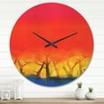 thumbnail image 2 of Designart 'Red Sky Spring Season and Tree' Modern Wood Wall Clock, 2 of 5